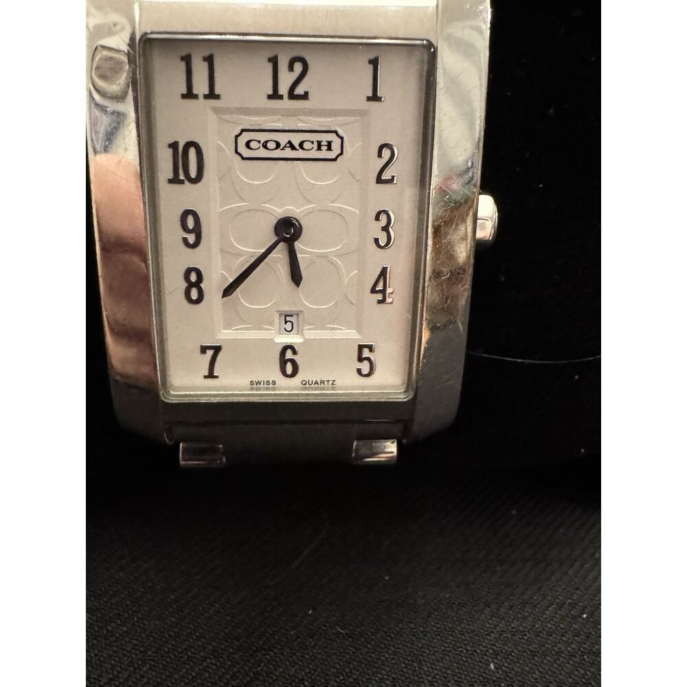 Coach Signature C Rectangular Watch Stainless Ste… - image 2